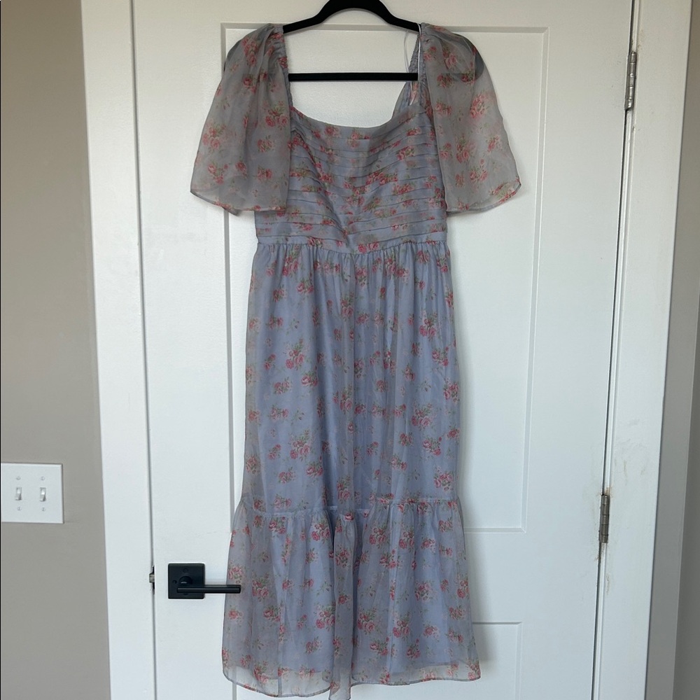 Abercrombie & Fitch purple/blue Floral Midi Dress